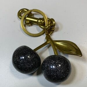 Gold and Black Cherry Keychain